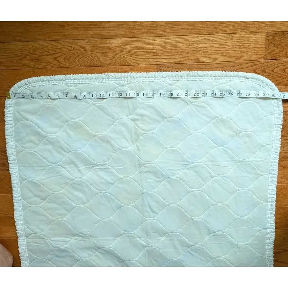 Vintage 80s 90s Sears Roebuck Baby Blanket ABC 123 Puppy Striped Floral Quilted